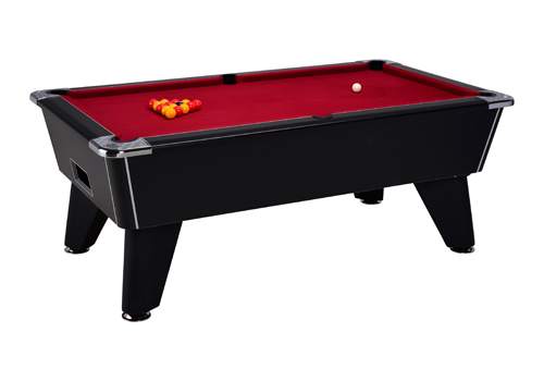 Photo et descriptif: Billard professionnel Omega noir tapis rouge 