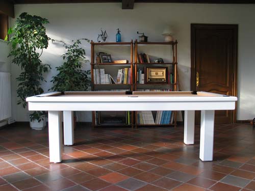 Photo et descriptif: Billard americain transformable en table modele Loft blanchi Valenciennes