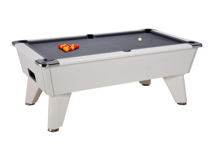 Billard pool Anglais dpt omga blanc tapis gris 7ft