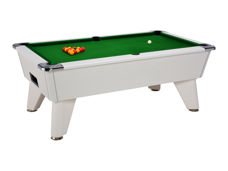 Billard 8 pool omega domestic blanc tapis vert 7ft