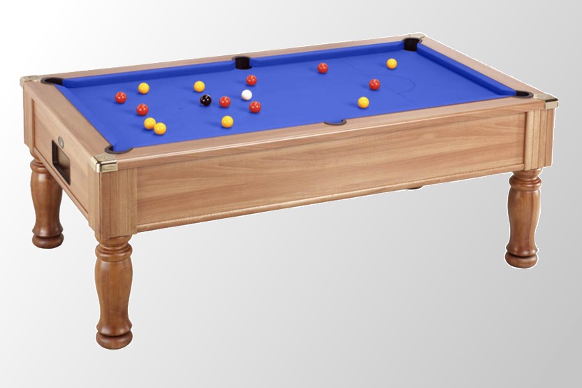 Billard anglais monarch 7 pieds chataignier tapis bleu