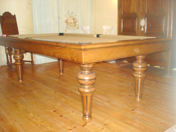 Billard Louis Philippe chene massif transformable table, francais, americain tapis belge